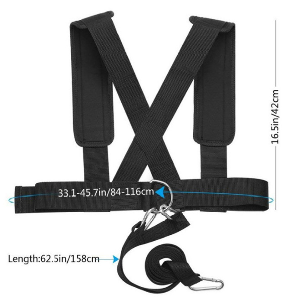 Crossfit Workout Gear - Leistungsstarker Widerstandsschlitten-Gurtweste für Sprint, Krafttraining, Fitness-Übungen,